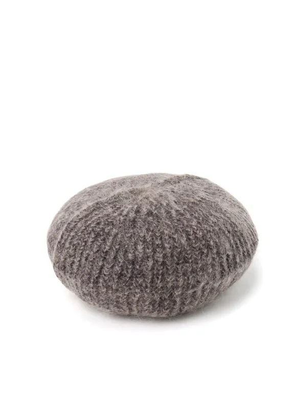 MAHAIR WOOL COMBINATION BERET sold by Yohji Yamamoto