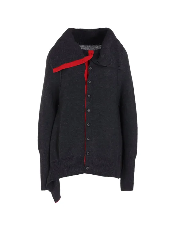 WOOL BREND DRAPED CARDIGAN sold by Yohji Yamamoto