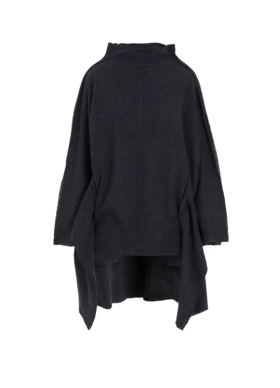 W/NY JERSEY DOLMAN SLEEVE HIGH NECK PULLOVER sold by Yohji Yamamoto