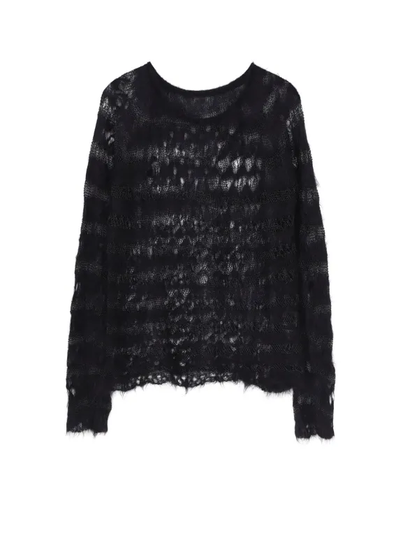 WOLE DESIGN MOHAIR KNITED PULLOVER sold by Yohji Yamamoto
