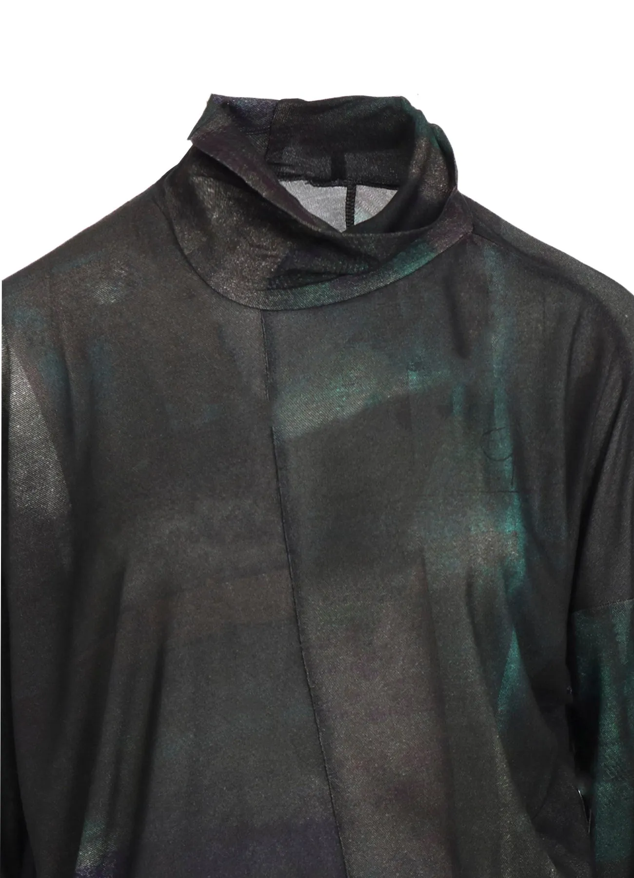 LYOCELL SMOOTH ASSYMETRIC HIGH NECK PULLOVER sold by Yohji Yamamoto product image thumbnail 5