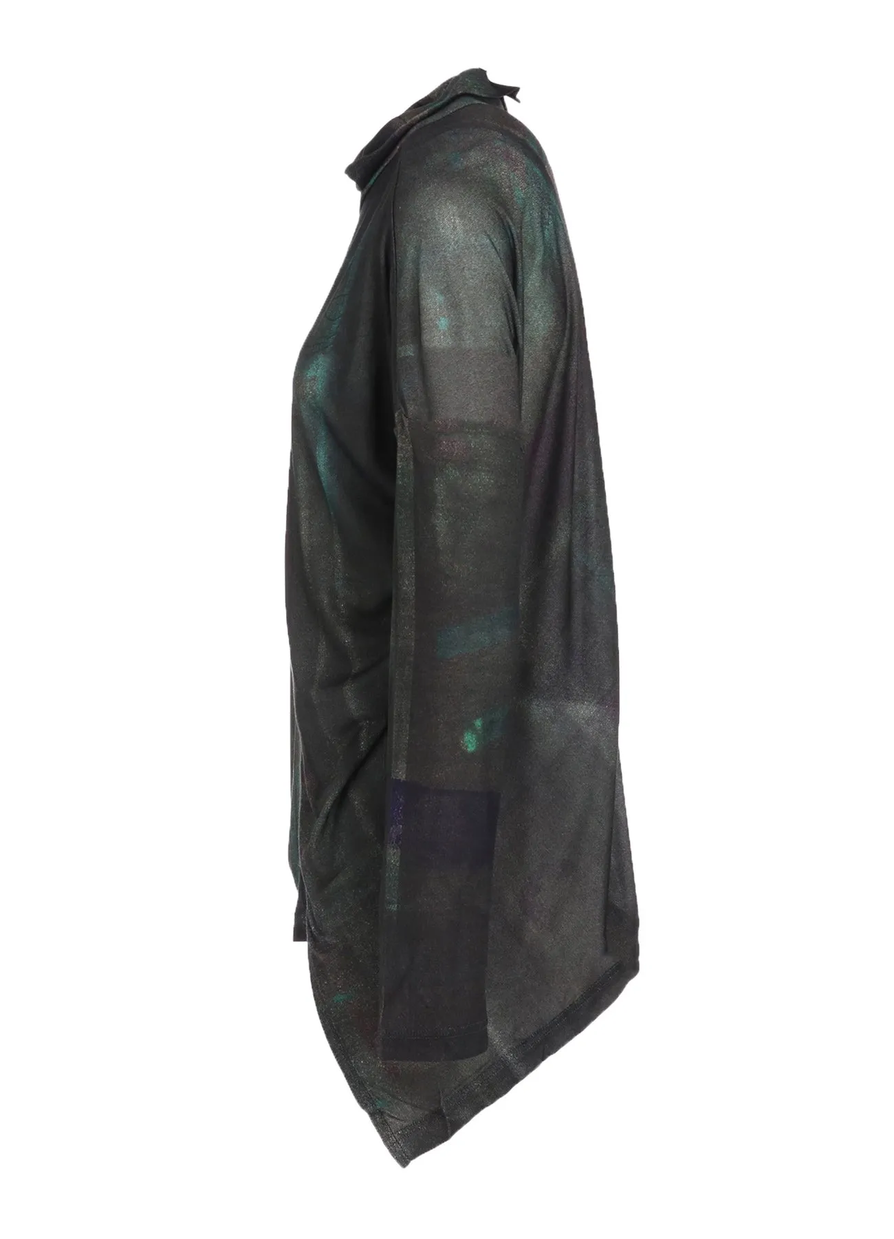 LYOCELL SMOOTH ASSYMETRIC HIGH NECK PULLOVER sold by Yohji Yamamoto product image thumbnail 3