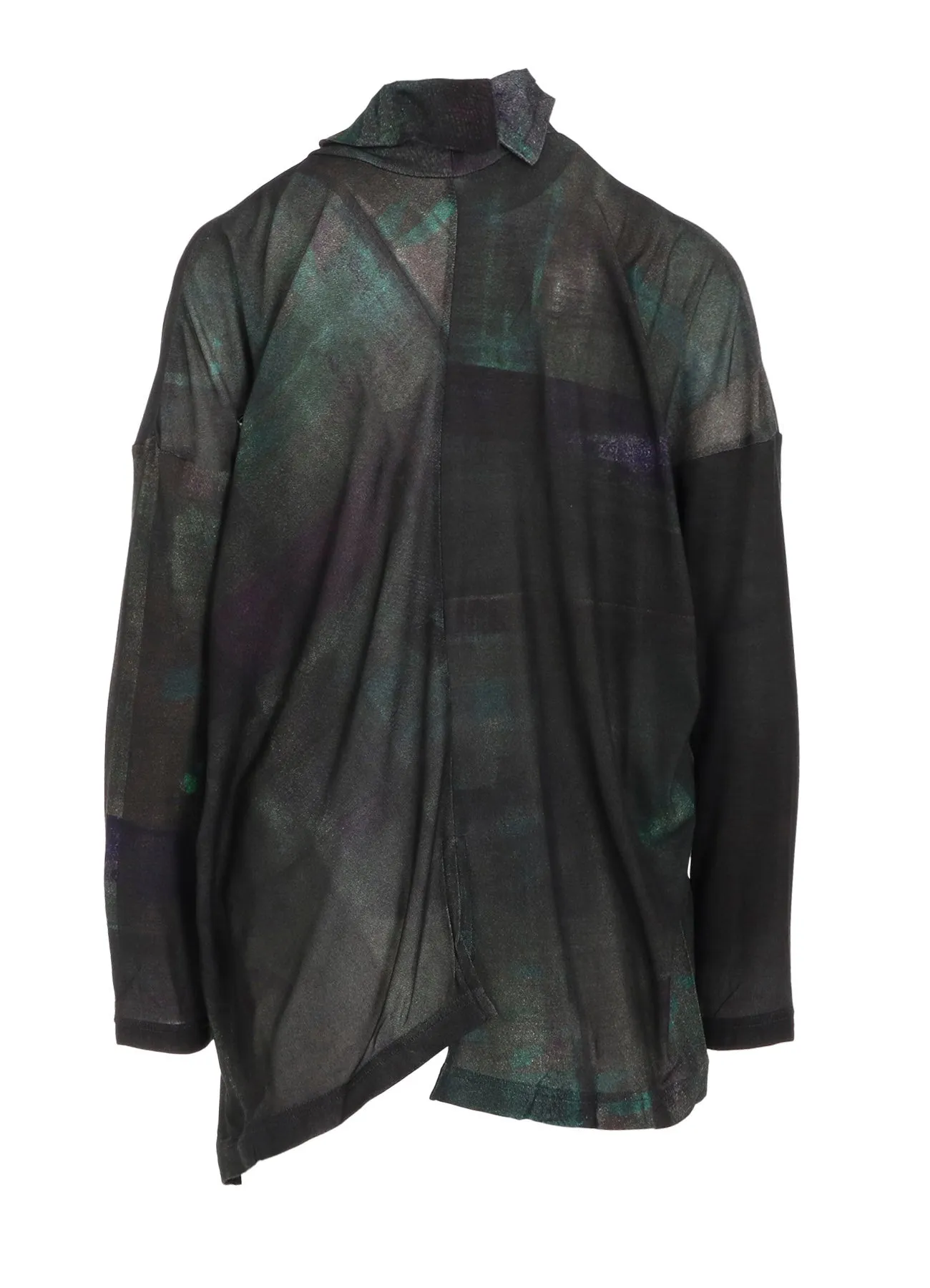 LYOCELL SMOOTH ASSYMETRIC HIGH NECK PULLOVER sold by Yohji Yamamoto product image thumbnail 4