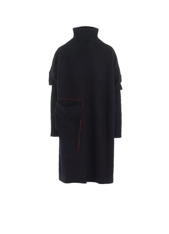 KNIT CONBINATION HIGH NECK DRESS sold by Yohji Yamamoto