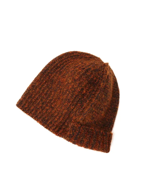MOHAIR WOOL COMBINATION KNIT BEANIE sold by Yohji Yamamoto