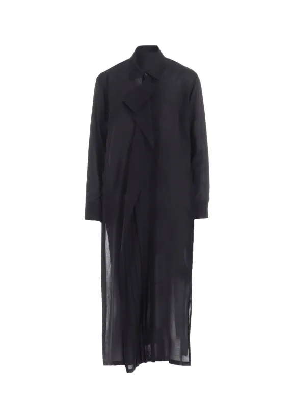 CELLULOSE LAWN PINTUCK SHIRT DRESS sold by Yohji Yamamoto