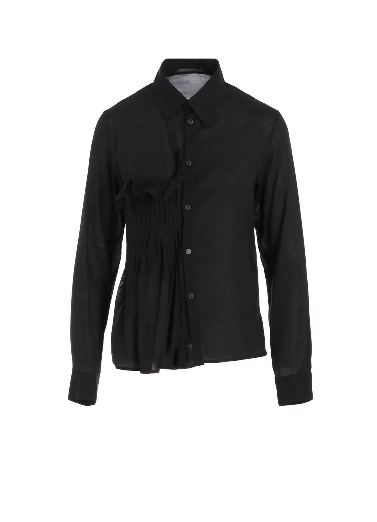 CELLULOSE LAWN R FRONT PINTUCK BLOUSE sold by Yohji Yamamoto