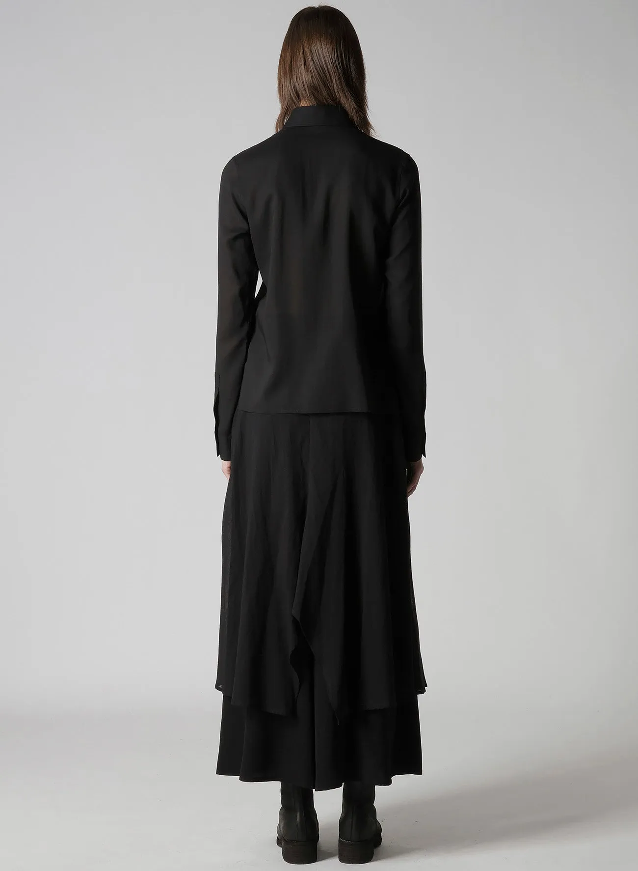 CELLULOSE LAWN R FRONT PINTUCK BLOUSE sold by Yohji Yamamoto product image thumbnail 5