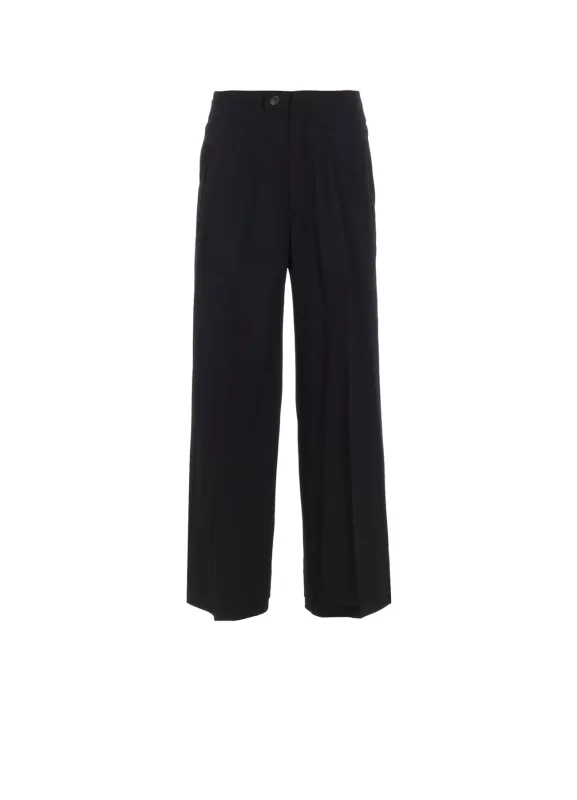 WOOL GABARDINE VENT WIDE PANTS sold by Yohji Yamamoto