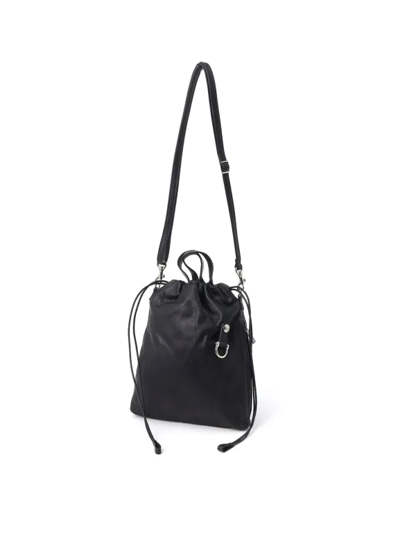 GARMENT LEATHER DRAWSTRING POUCH M sold by Yohji Yamamoto