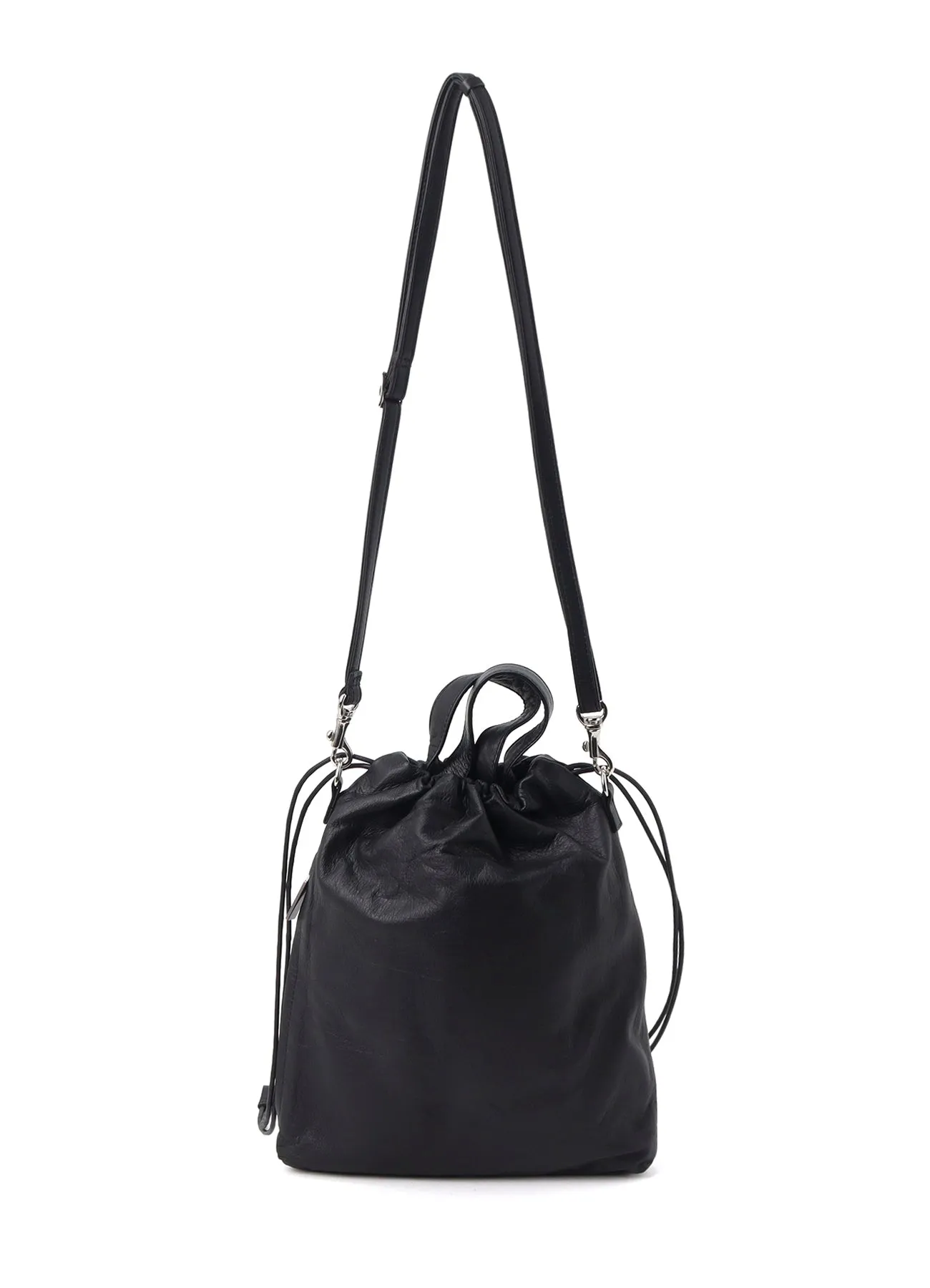 GARMENT LEATHER DRAWSTRING POUCH M sold by Yohji Yamamoto product image thumbnail 5