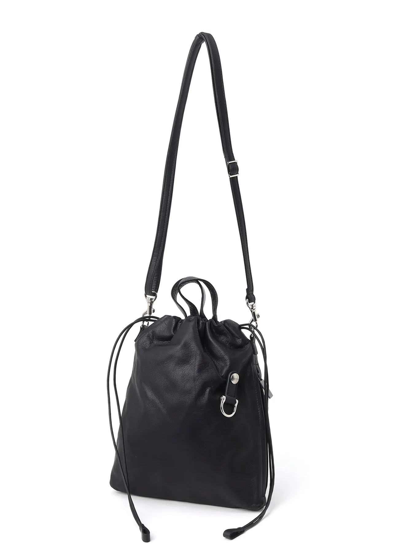 GARMENT LEATHER DRAWSTRING POUCH M sold by Yohji Yamamoto product image thumbnail 3