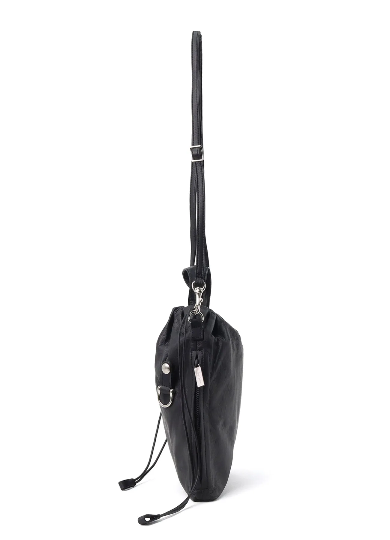 GARMENT LEATHER DRAWSTRING POUCH M sold by Yohji Yamamoto product image thumbnail 4