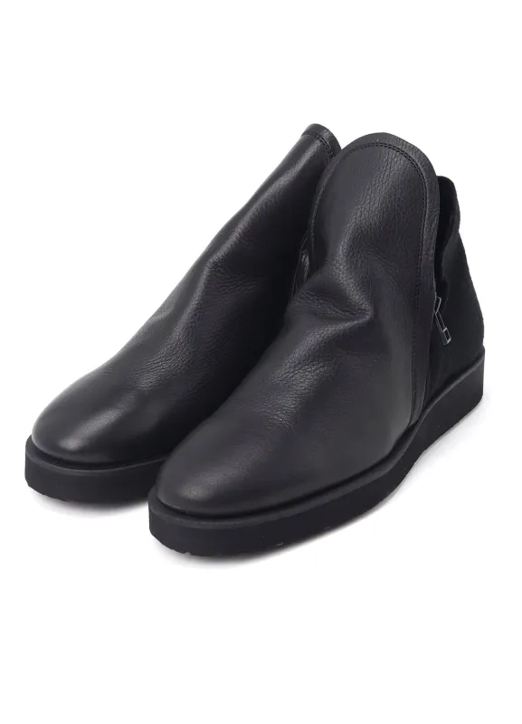 SHRINKED MELTON DOUBLE SIDE ZIP BOOTS sold by Yohji Yamamoto