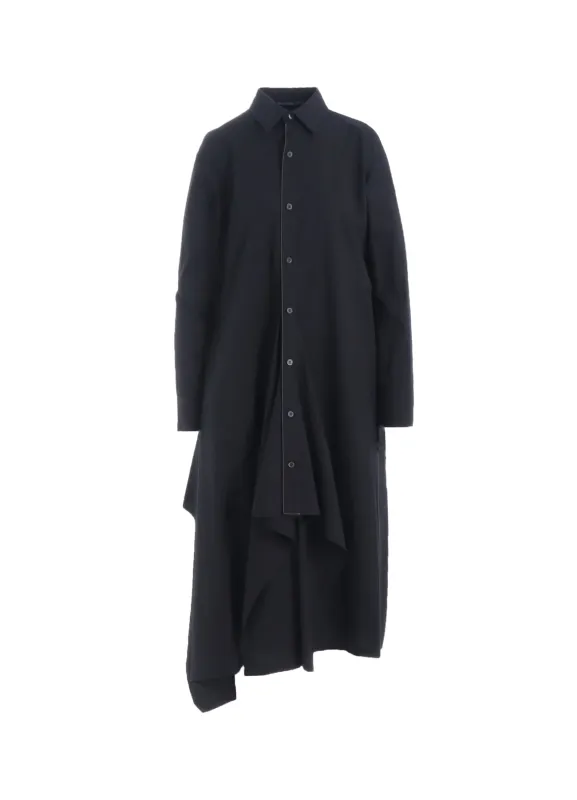 COTTON BROAD DRAPED SHIRT DRESS sold by Yohji Yamamoto