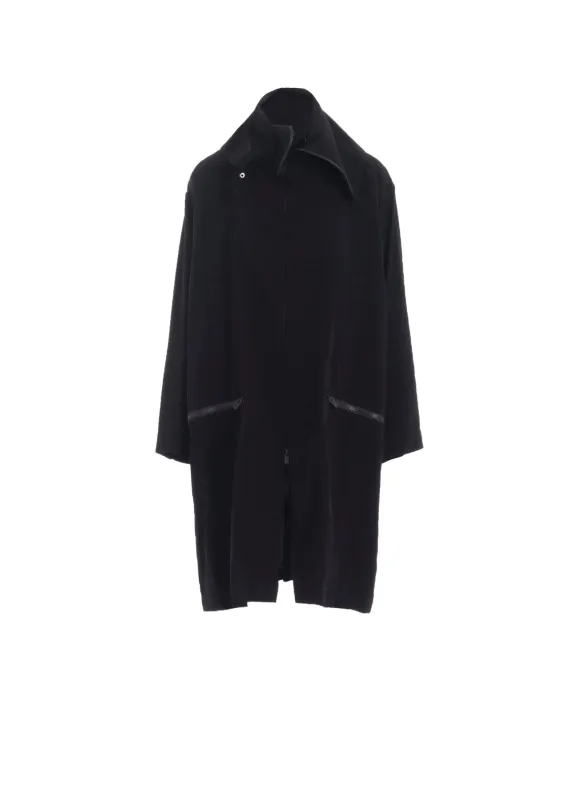 TA/PE CREPE DE CHINE B COLLAR COAT sold by Yohji Yamamoto