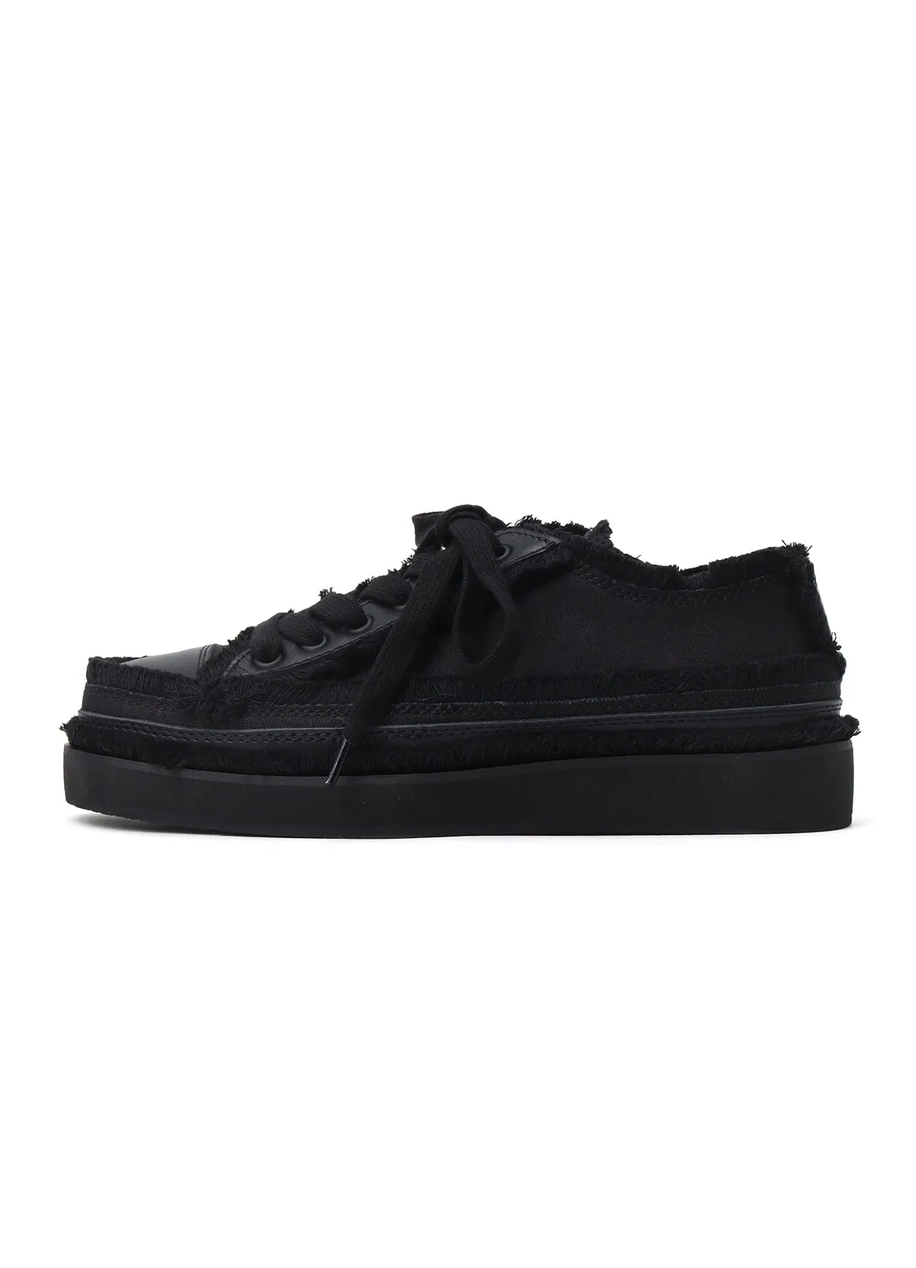 COTTON CANVAS A LOW-CUT FRINGE SNEAKERS sold by Yohji Yamamoto product image thumbnail 4