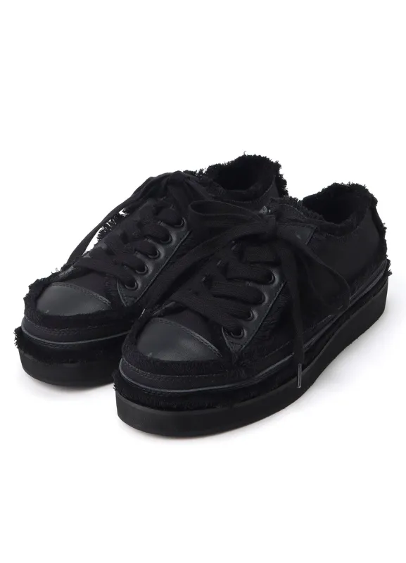COTTON CANVAS A LOW-CUT FRINGE SNEAKERS sold by Yohji Yamamoto