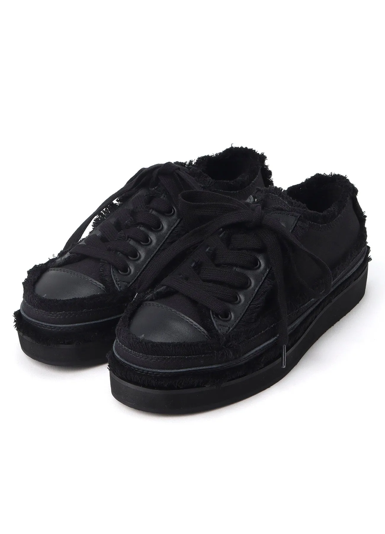COTTON CANVAS A LOW-CUT FRINGE SNEAKERS sold by Yohji Yamamoto