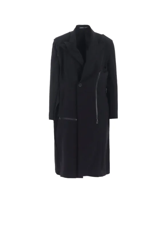 TA/PE CREPE DE CHINE ZIP DETAIL JACKET sold by Yohji Yamamoto