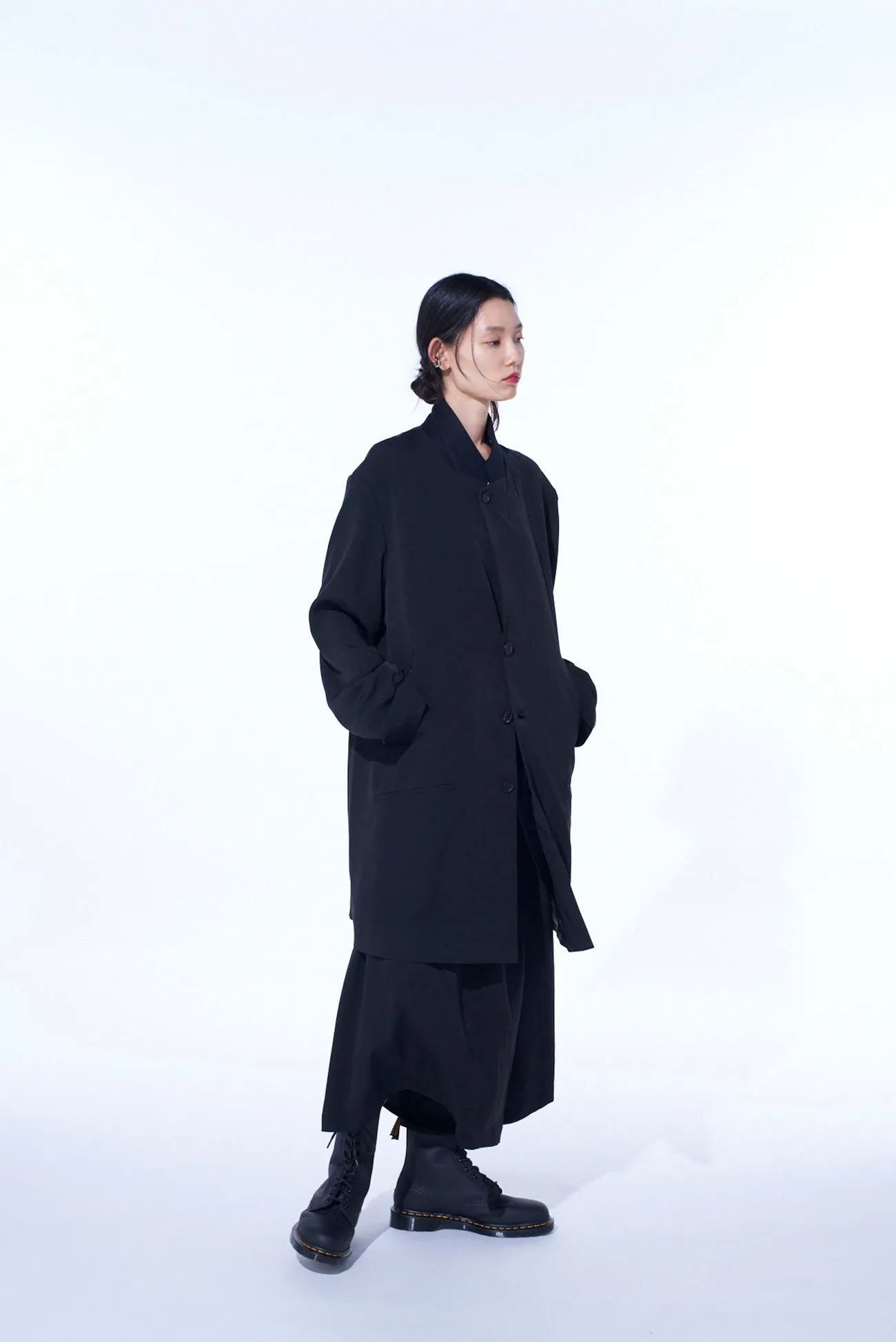 CREPE de CHINE LONG TAILORED JACKET sold by Yohji Yamamoto product image thumbnail 5