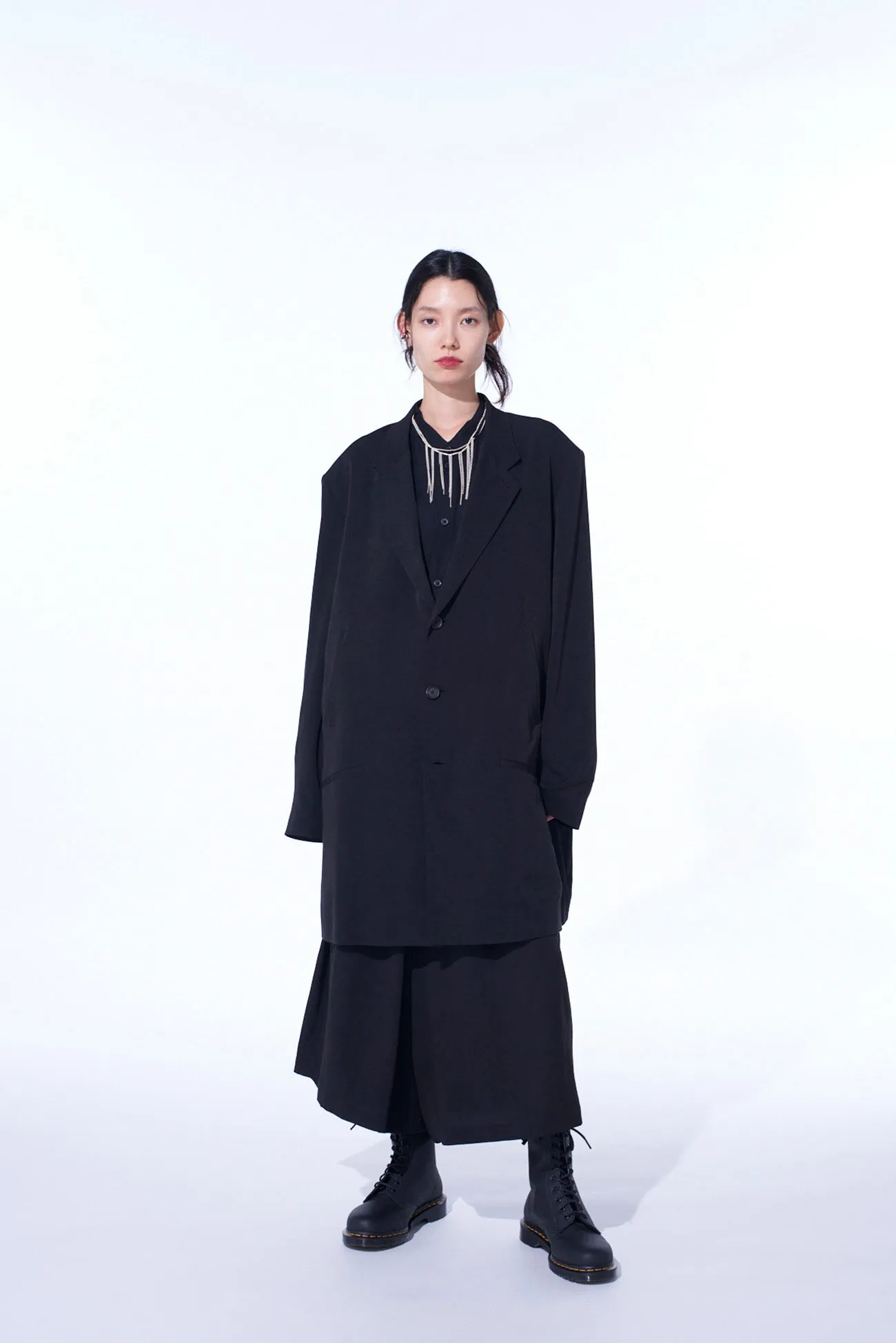CREPE de CHINE LONG TAILORED JACKET sold by Yohji Yamamoto product image thumbnail 2