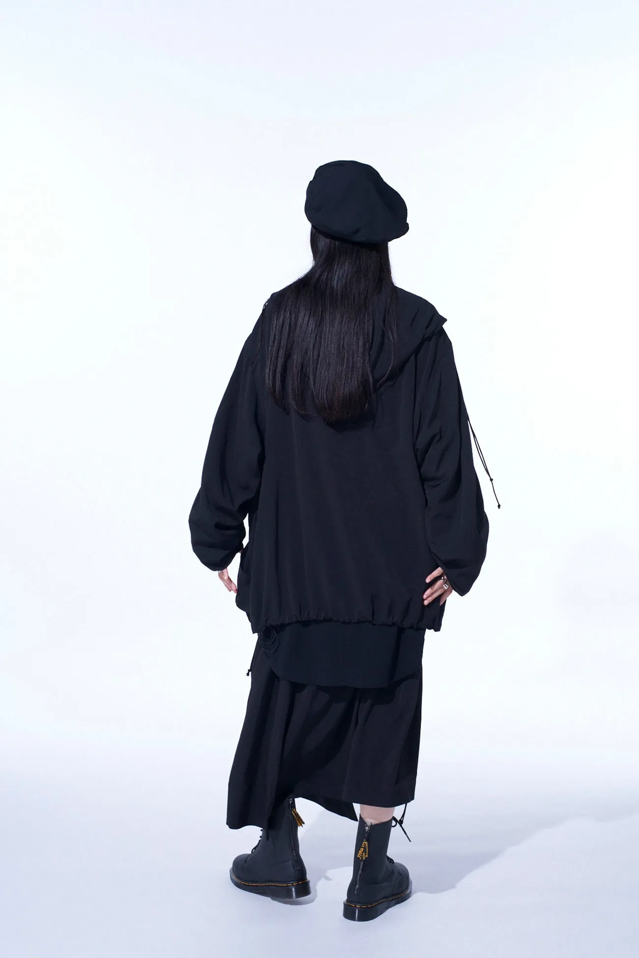 CREPE de CHINE SHIRRING DRAPE SKIRT sold by Yohji Yamamoto product image thumbnail 4