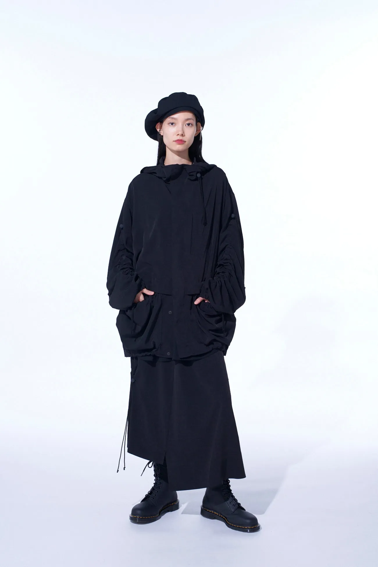 CREPE de CHINE SHIRRING DRAPE SKIRT sold by Yohji Yamamoto product image thumbnail 2