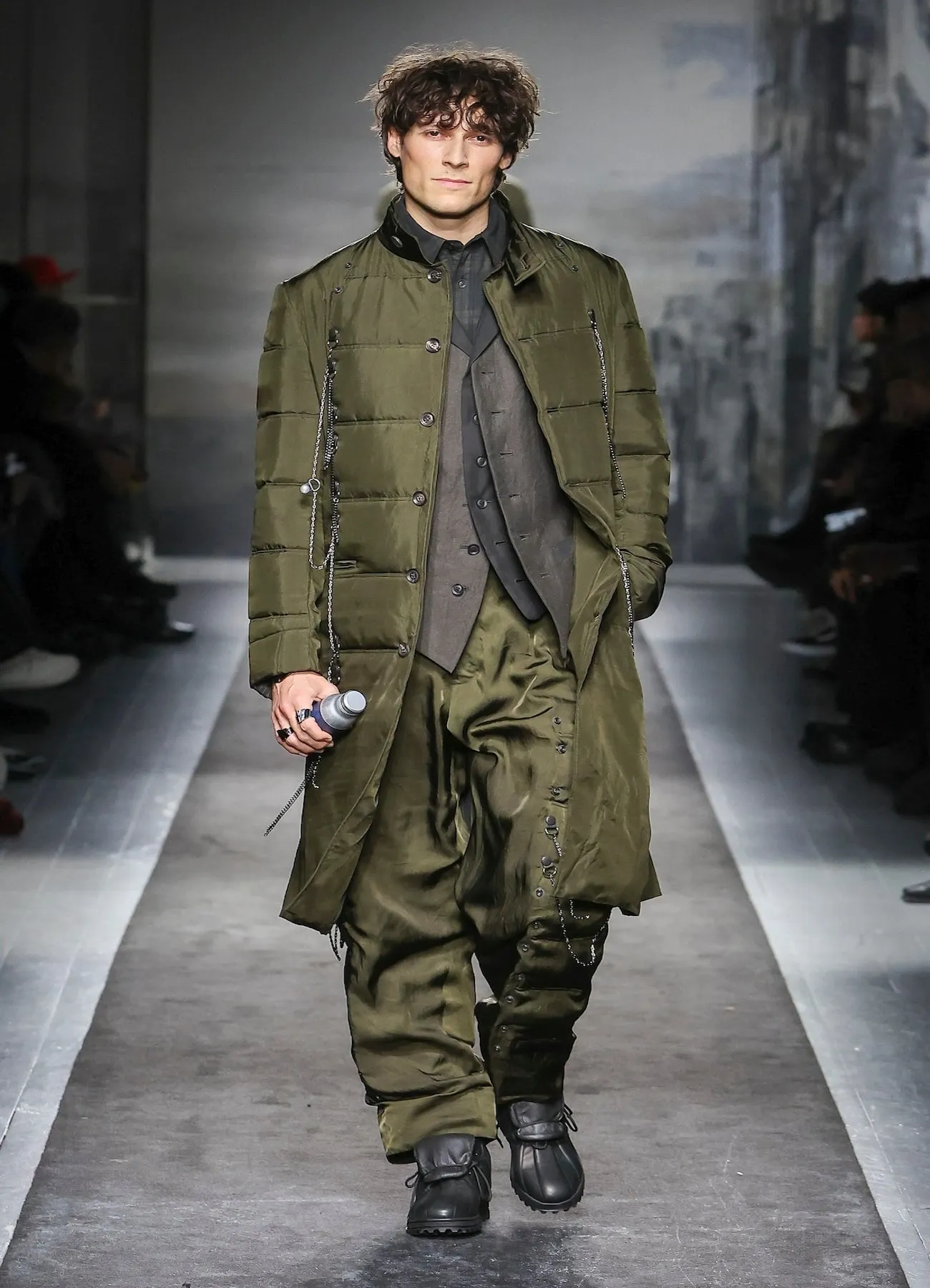 COTTON LINEN DOUBLE VEST WITH LINER sold by Yohji Yamamoto product image thumbnail 2