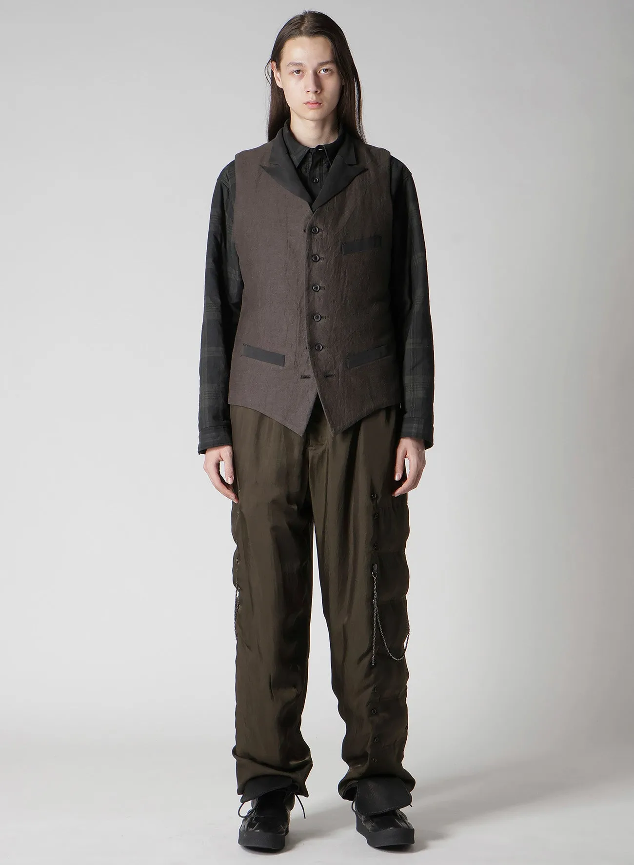 COTTON LINEN DOUBLE VEST WITH LINER sold by Yohji Yamamoto product image thumbnail 3