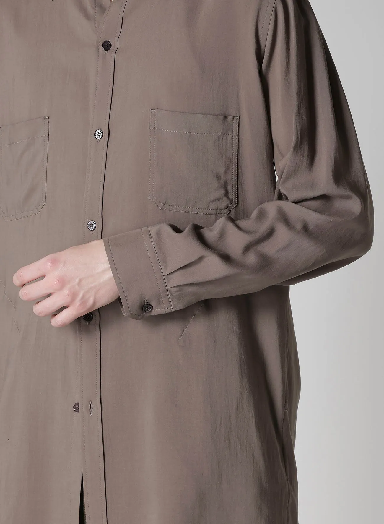 CELLLOSE LAWN BACK OPEN GATHER SLEEVE BLOUSE sold by Yohji Yamamoto product image thumbnail 4