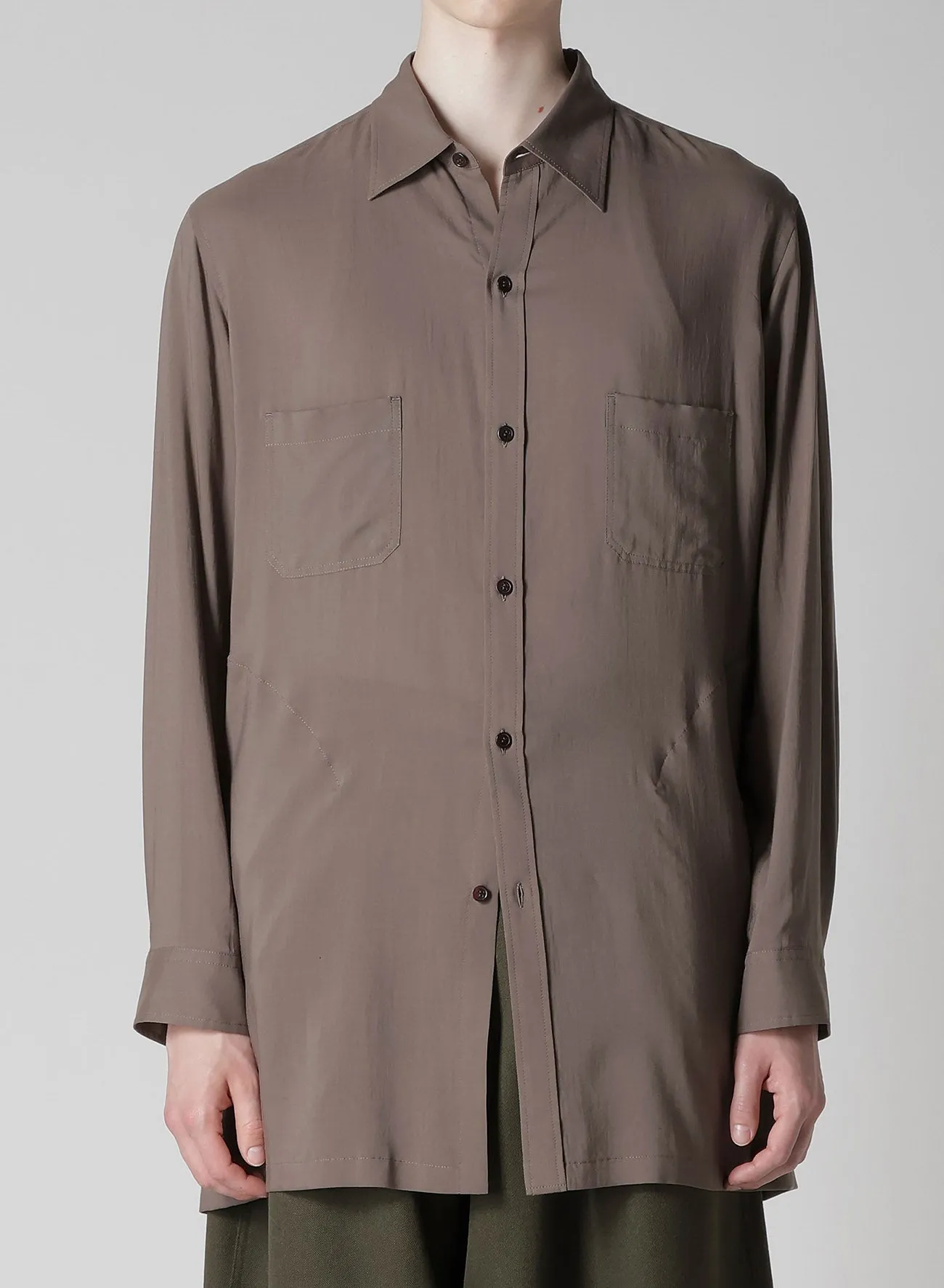 CELLLOSE LAWN BACK OPEN GATHER SLEEVE BLOUSE sold by Yohji Yamamoto product image thumbnail 2