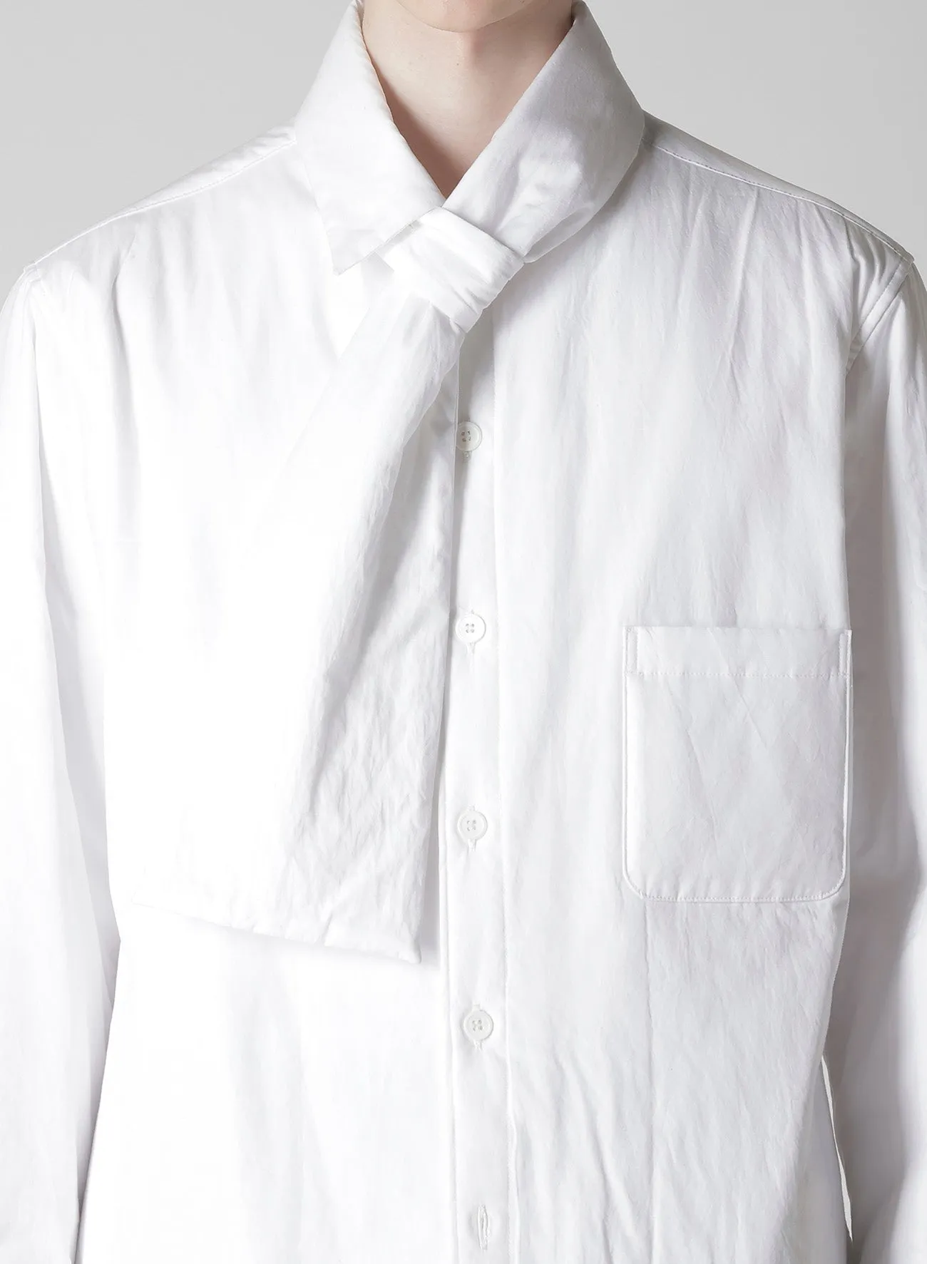 100/2 BROAD STOLE DETAIL PADDED BLOUSE sold by Yohji Yamamoto product image thumbnail 3