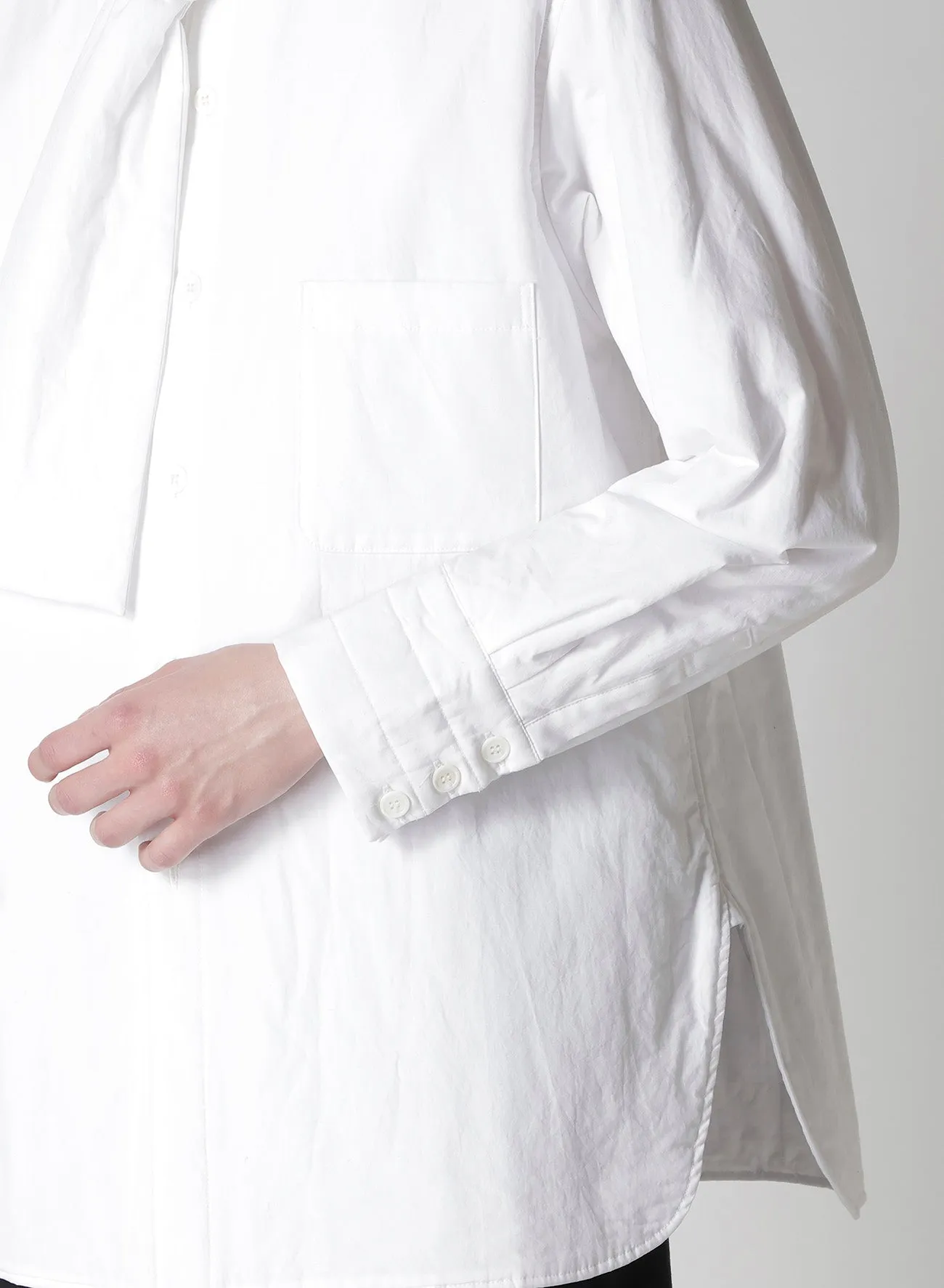 100/2 BROAD STOLE DETAIL PADDED BLOUSE sold by Yohji Yamamoto product image thumbnail 4