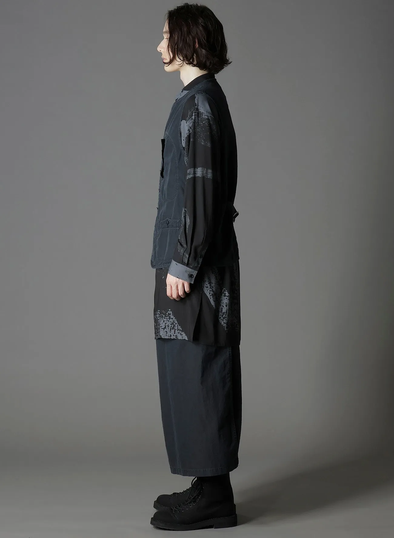 C/NY SULFUR DYEING STONE WASH BIO PIPING VEST sold by Yohji Yamamoto product image thumbnail 4