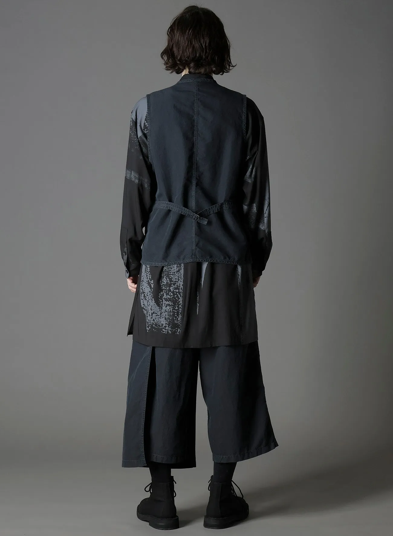 C/NY SULFUR DYEING STONE WASH BIO PIPING VEST sold by Yohji Yamamoto product image thumbnail 5