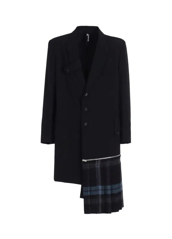 W/GABARDINE DOUBLE GAUZE PLEATED JACKET W/ TAB sold by Yohji Yamamoto