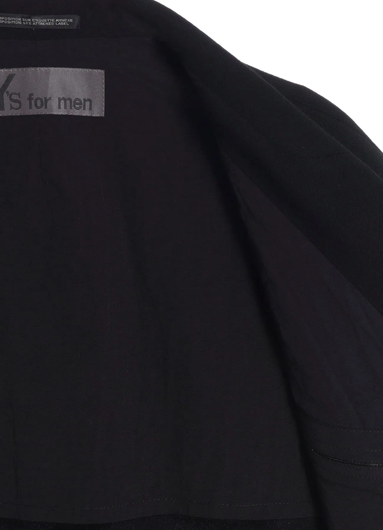 FLANNEL & NYLON RIPSTOP JACKET WITH FRONT LEFT LAYRED sold by Yohji Yamamoto product image thumbnail 4