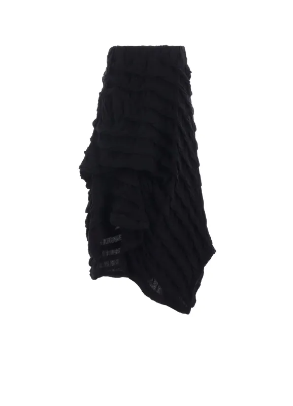 TWIST JACQUARD IRREGULAR HEM SKIRT sold by Yohji Yamamoto