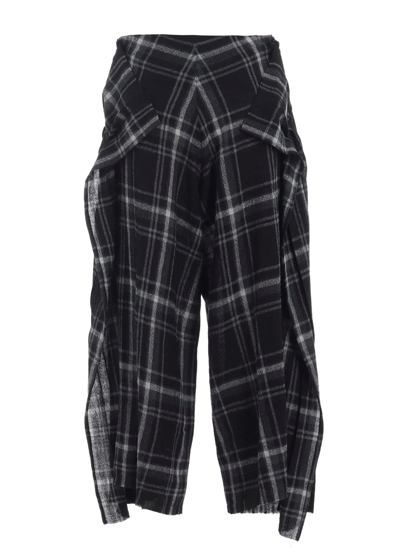 PLAID PATTERN PLEATS PANTS sold by Yohji Yamamoto product image thumbnail 3