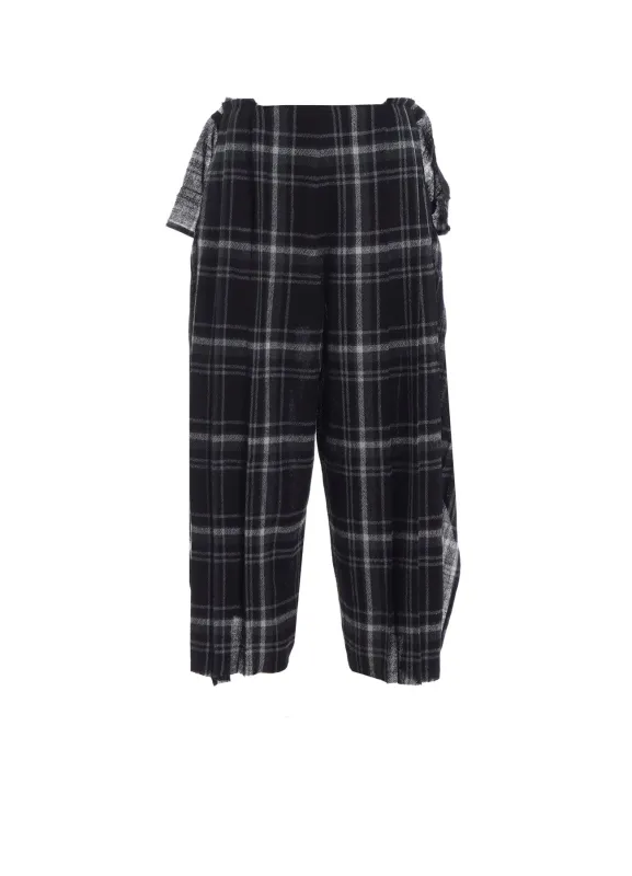 PLAID PATTERN PLEATS PANTS sold by Yohji Yamamoto