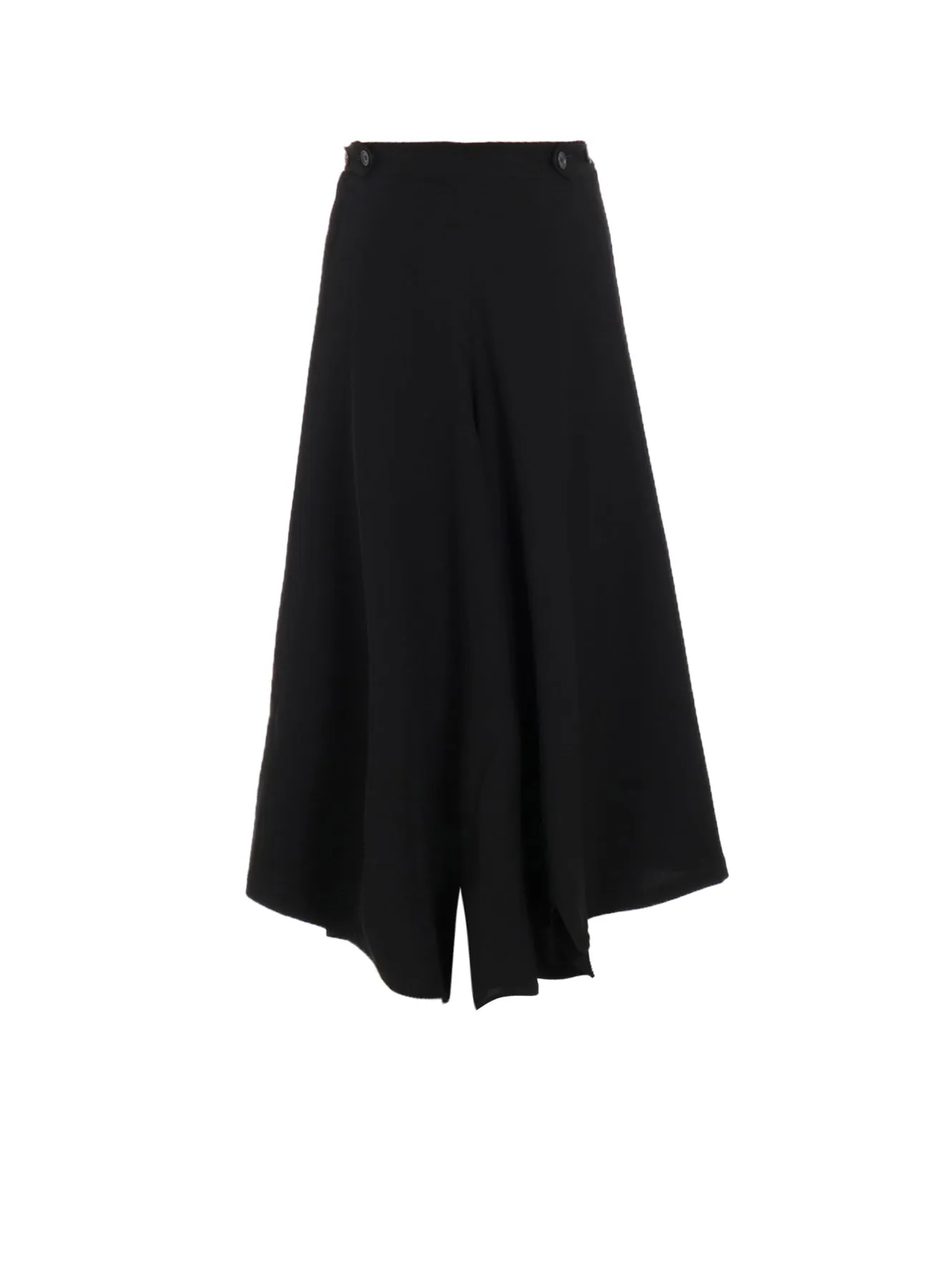 DOUBLE SATIN WIDE PANTS WITH WAIST TAB A sold by Yohji Yamamoto
