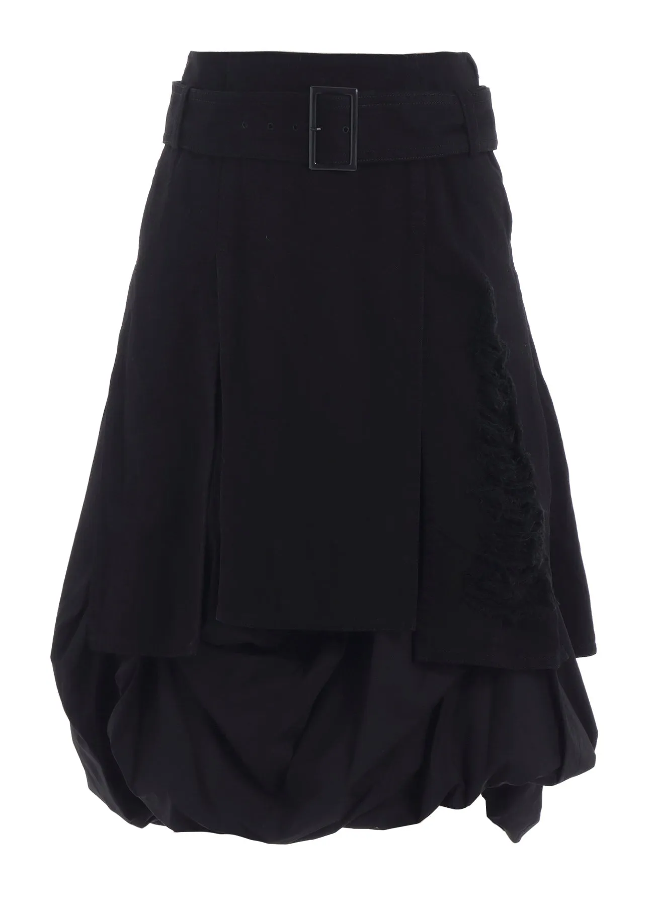 DAMAGED DENIM BELT BALLOON SKIRT sold by Yohji Yamamoto product image thumbnail 2