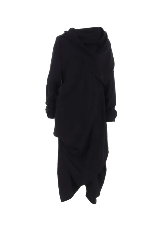 MILLED GABARDINE DRAPED OVERALL sold by Yohji Yamamoto