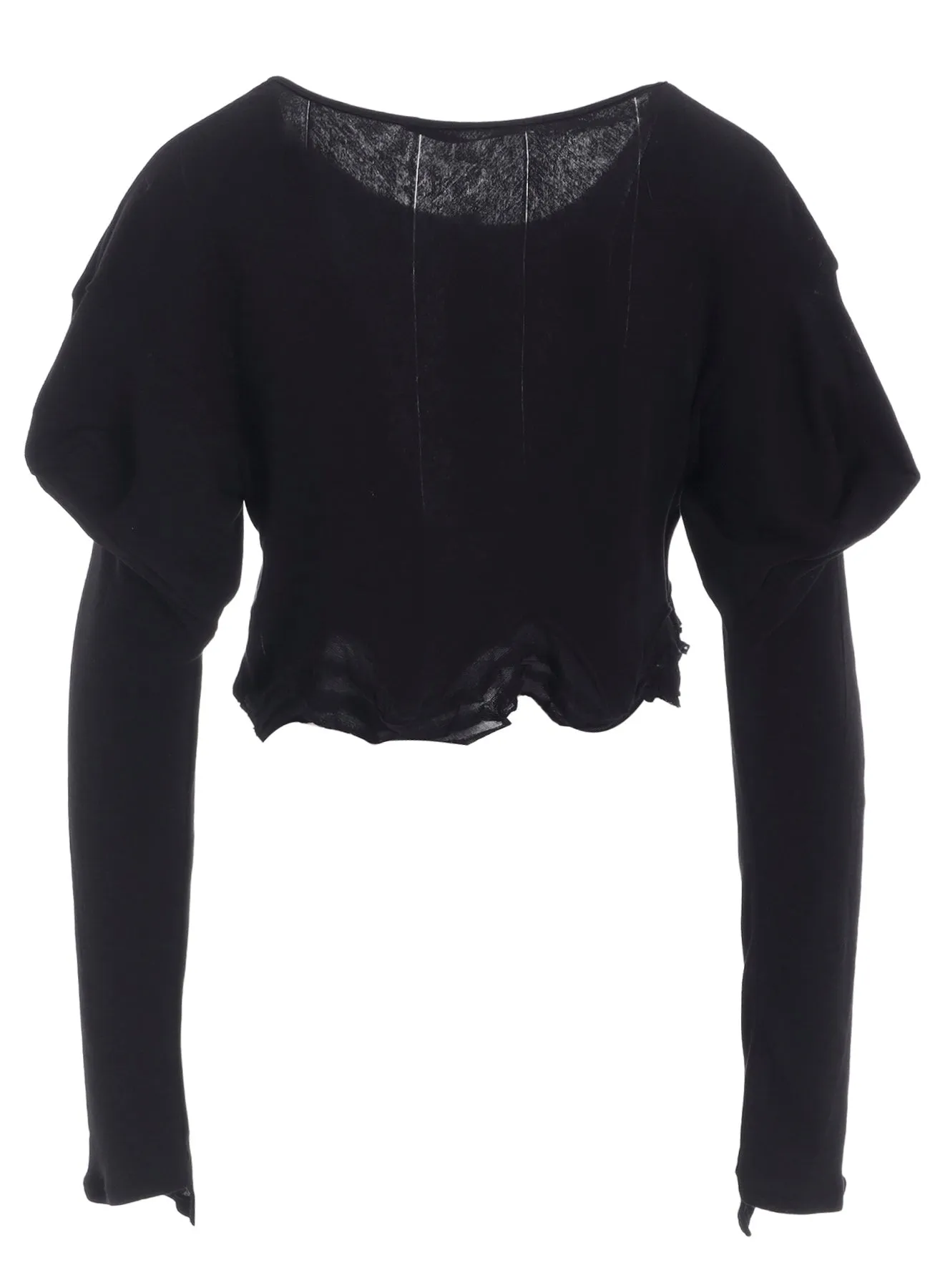FRILLED JACQUARD PUFF CARDIGAN sold by Yohji Yamamoto product image thumbnail 3