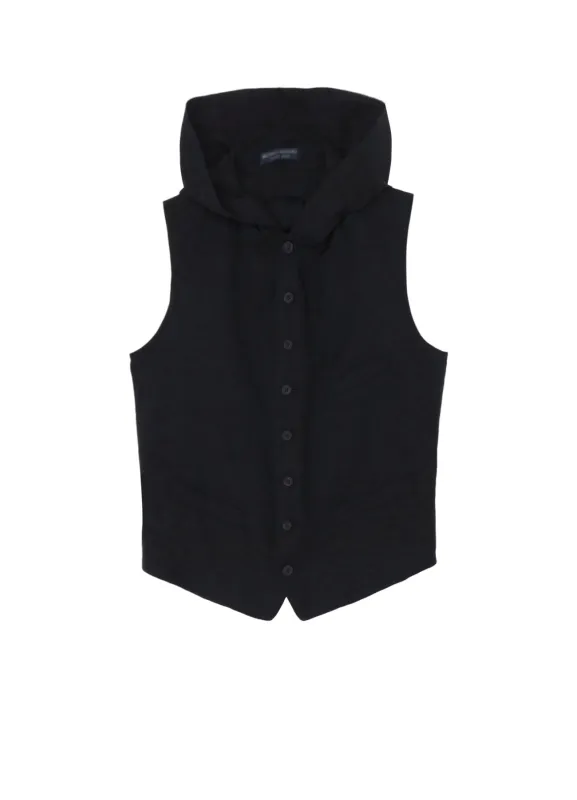 REGULATION CELLULOSE GABARDINE FOODED VEST sold by Yohji Yamamoto