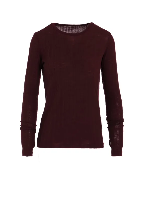 SOFT RANDOM RIB ROUND NECK T sold by Yohji Yamamoto