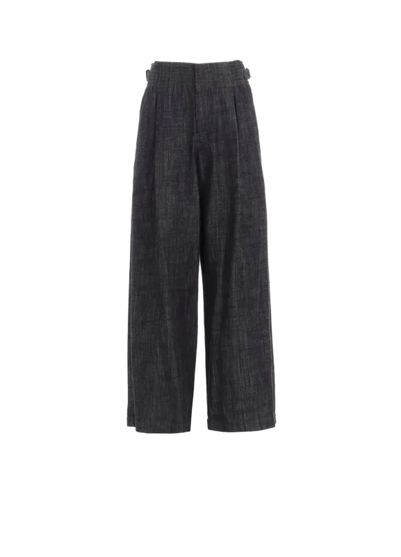 8OZ WAIST STRING WIDE DENIM PANTS sold by Yohji Yamamoto