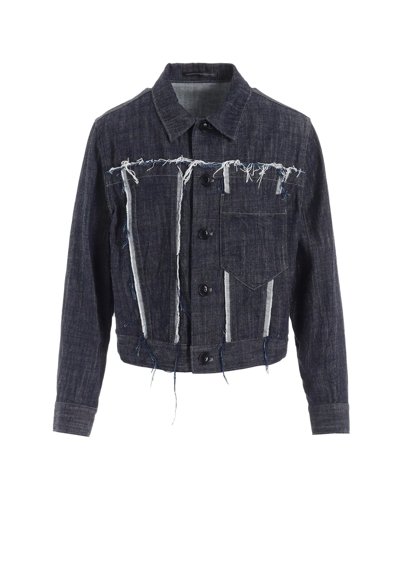 8OZ UNTRIMMED PANEL DENIM JACKET sold by Yohji Yamamoto