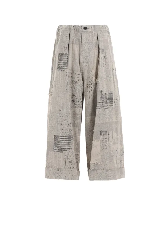PATCHWORK JQ FRONT TUCKED PANTS sold by Yohji Yamamoto